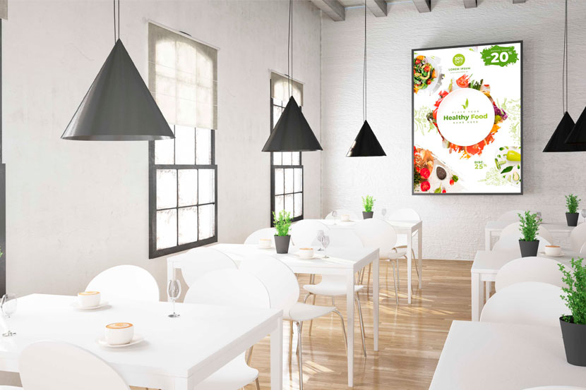 Digital signage for restaurants, cafés and bars